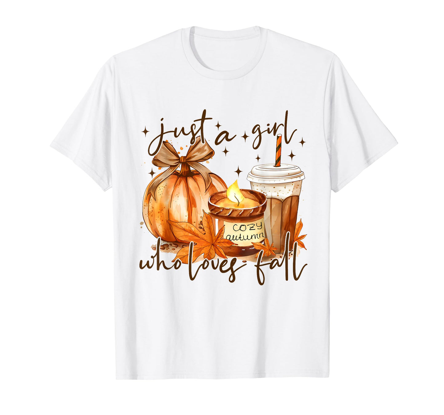 Just a Girl Who Loves Fall Pumpkin Spice Autumn T-Shirt