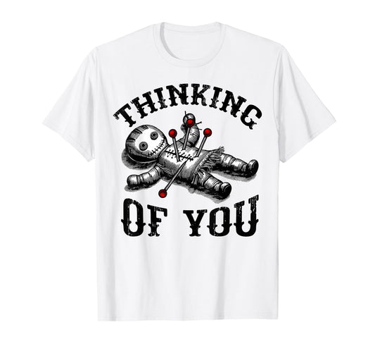 Voodoo Doll Thinking of You Funny Goth Halloween Costume T-Shirt