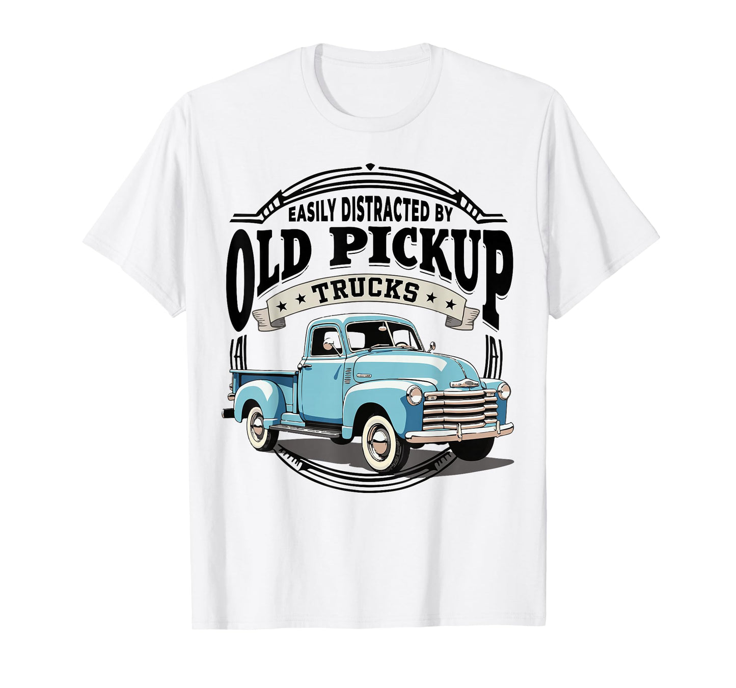 Funny Easily Distracted By Old Pickup Trucks Classic T-Shirt