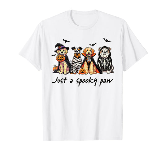 Cute Halloween Dogs Witch Mummy Vampire Skeleton Costume T-Shirt