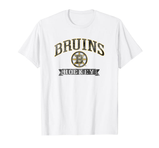 Boston Bruins Vintage Hockey Gray Officially Licensed T-Shirt