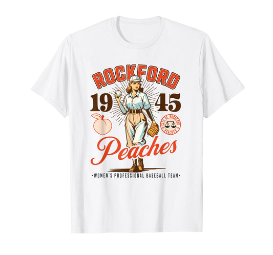 Rockford Peaches Women's Baseball Team T-Shirt