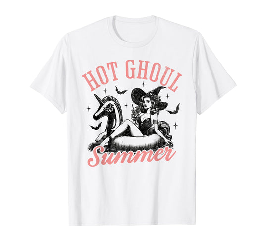 Women Mens Funny Halloween Hot Ghoul Summer Summerween T-Shirt