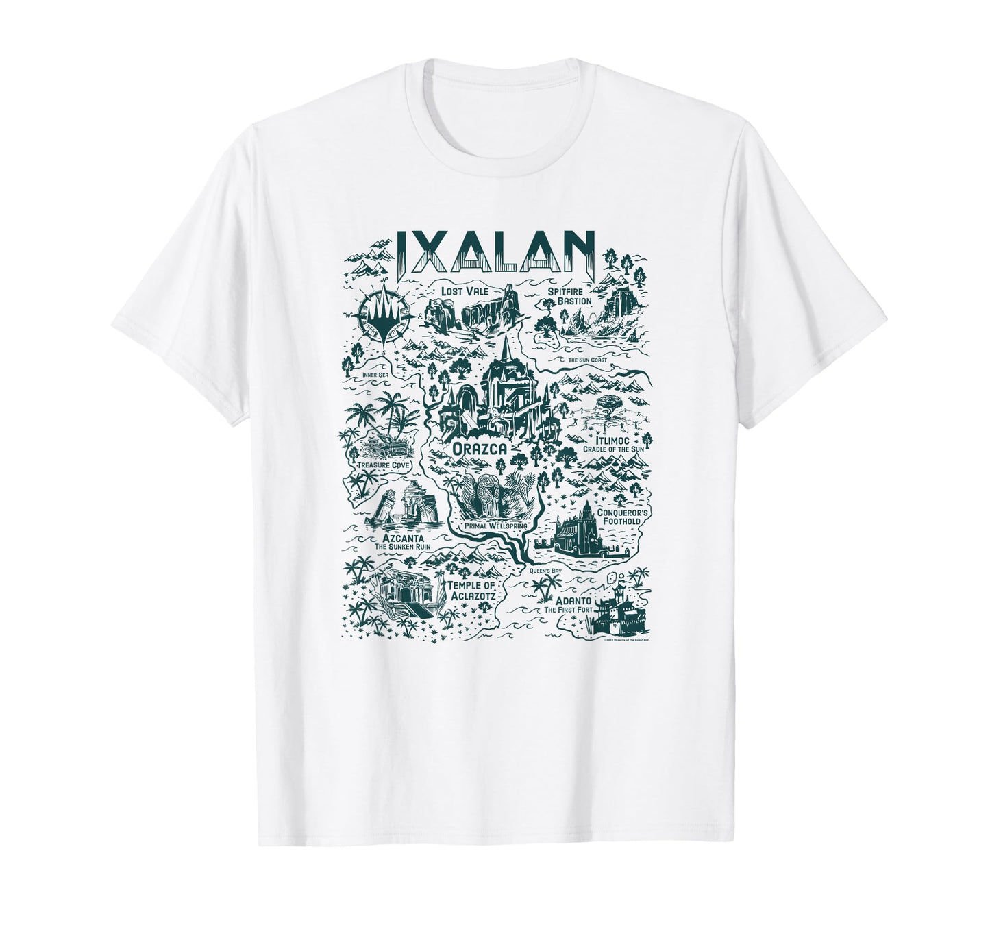Magic: The Gathering Wizards Of The Coast Ixalan Map Vintage T-Shirt