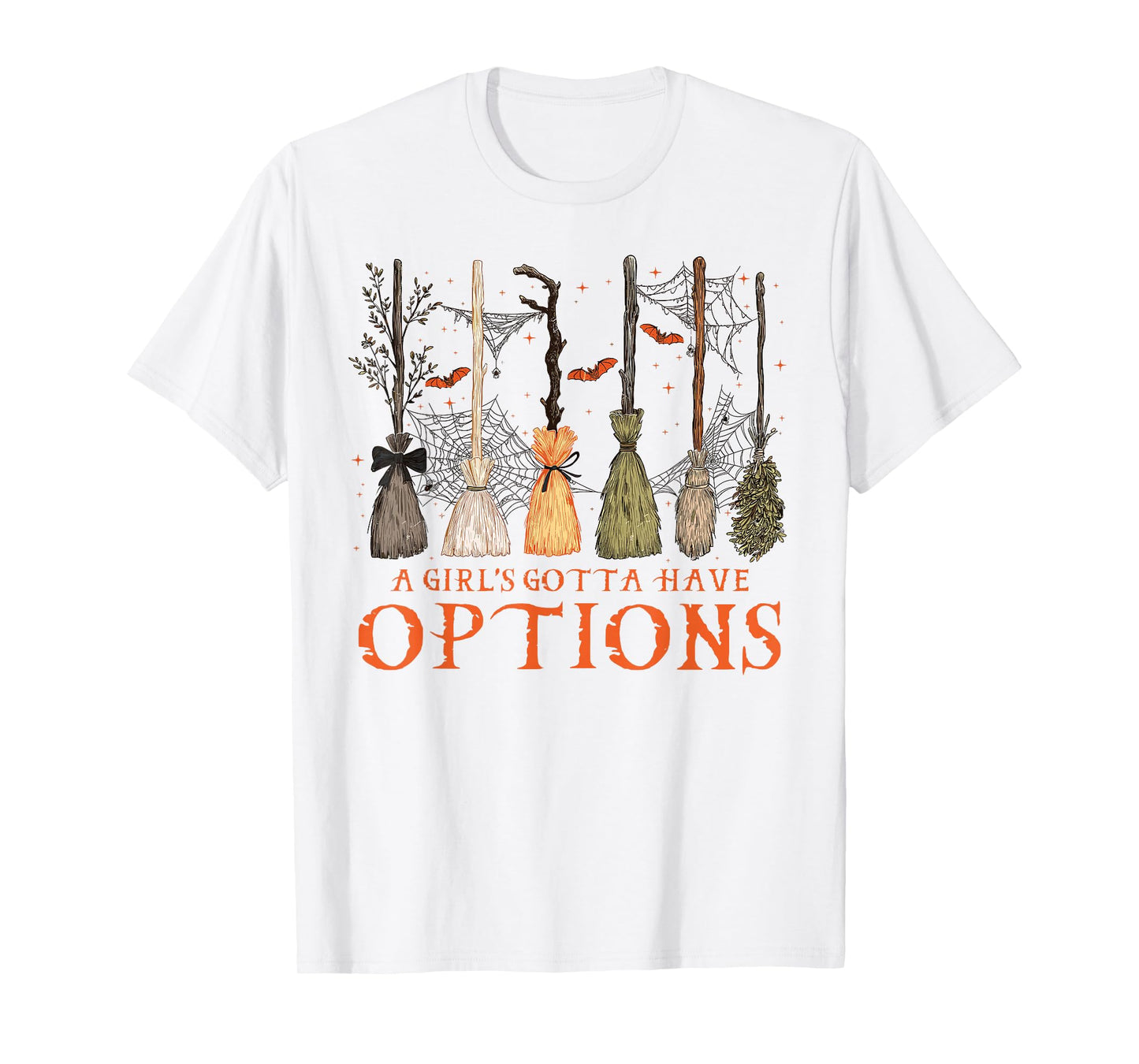 Retro A Girl’s Gotta Have Options Spooky Witches Halloween T-Shirt