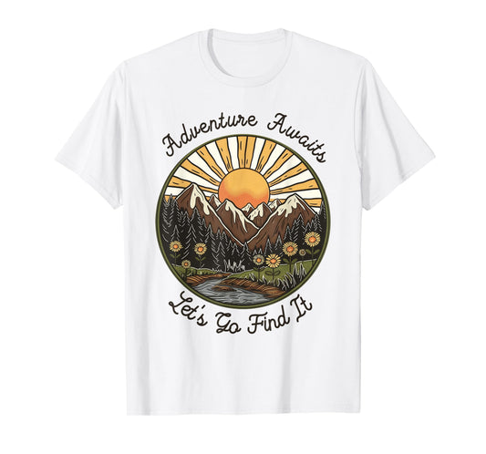 Retro Adventure Awaits Let's Go Find It T-Shirt