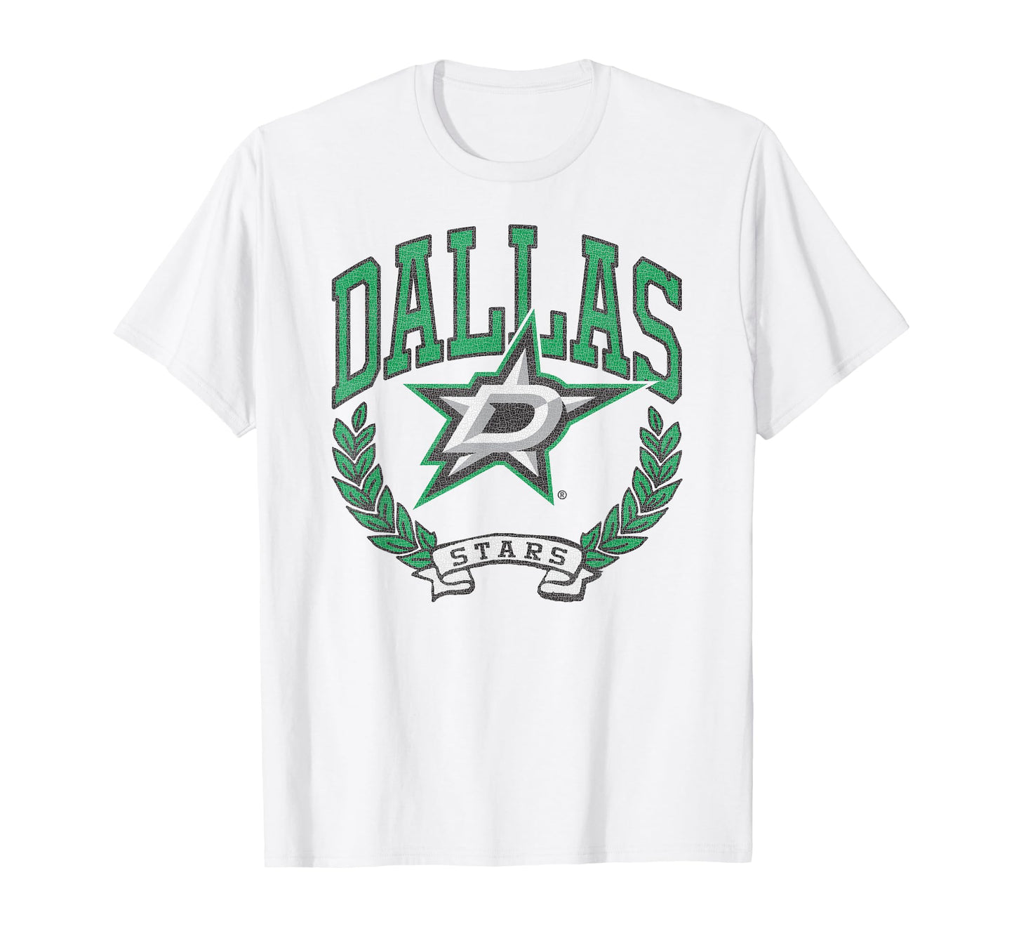 Dallas Stars Vintage Victory Gray Officially Licensed T-Shirt