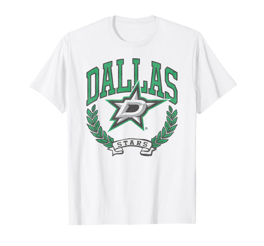 Dallas Stars Vintage Victory Gray Officially Licensed T-Shirt