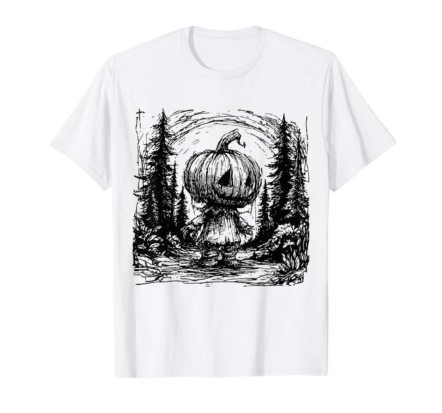 Horror Pumpkin Spooky Season Halloween T-Shirt