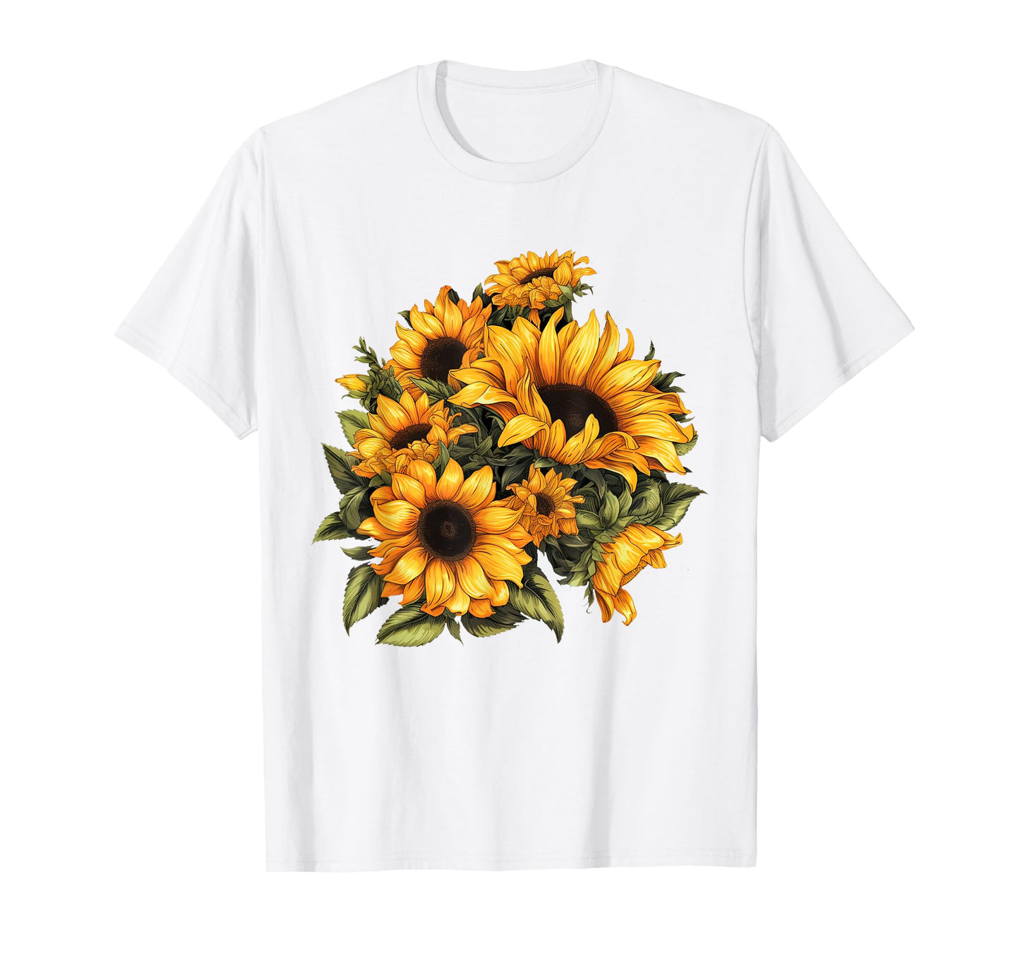 Yellow Sunflower Cute summer Sun flowers Floral Positivity T-Shirt
