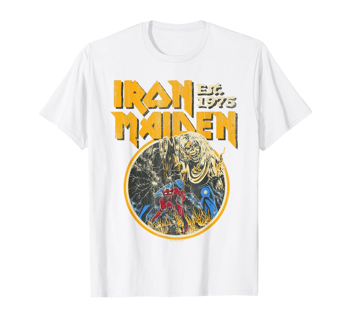 Iron Maiden - Vintage Beast Circle Red T-Shirt