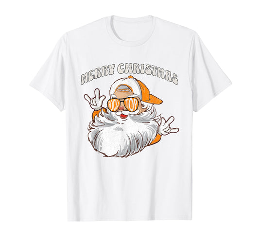 Vintage Tennessee Merry Christmas Santa With Sunglasses T-Shirt
