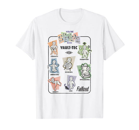 Fallout Video Game Vault-Tec You're Special Book Vintage T-Shirt