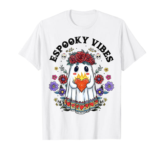 Espooky Season Day of The Dead Mexican Halloween Ghost Women T-Shirt