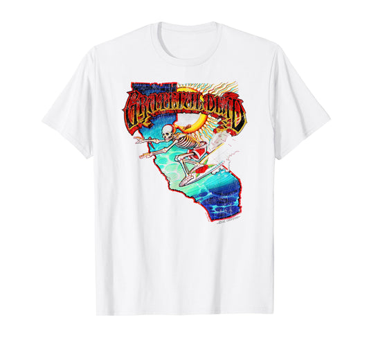 Grateful Dead Surfing California Skeleton Vintage Band T-Shirt
