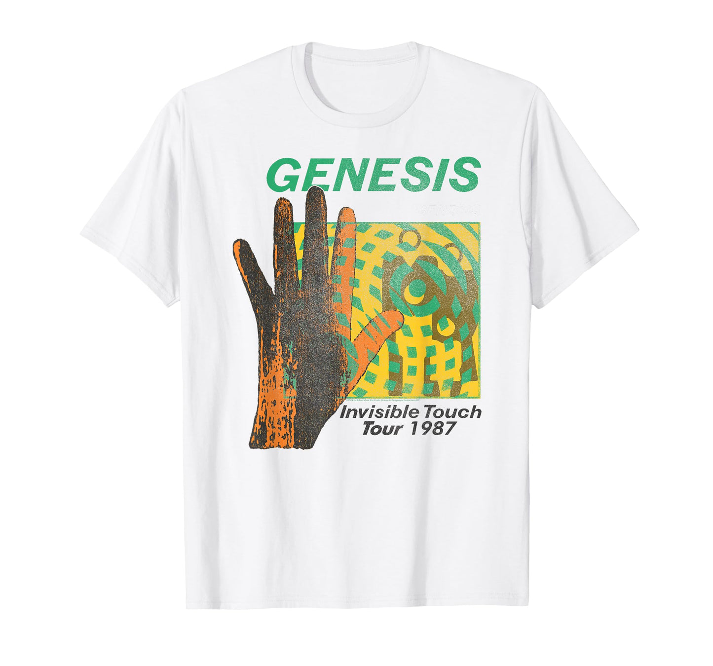 Genesis Invisible Touch Tour Rock Band Music T-Shirt