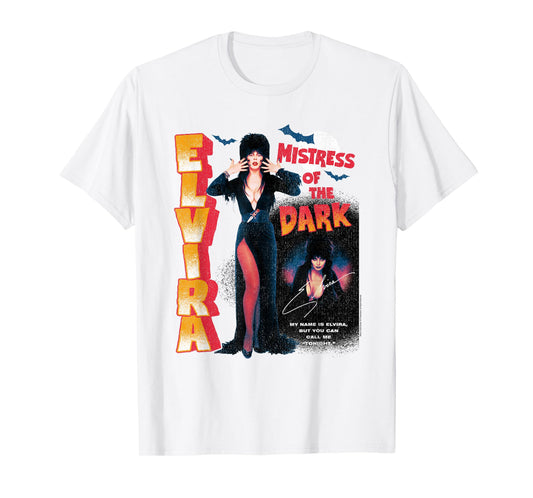 Elvira Mistress of the Dark Vintage Pin-Up Poster Retro T-Shirt