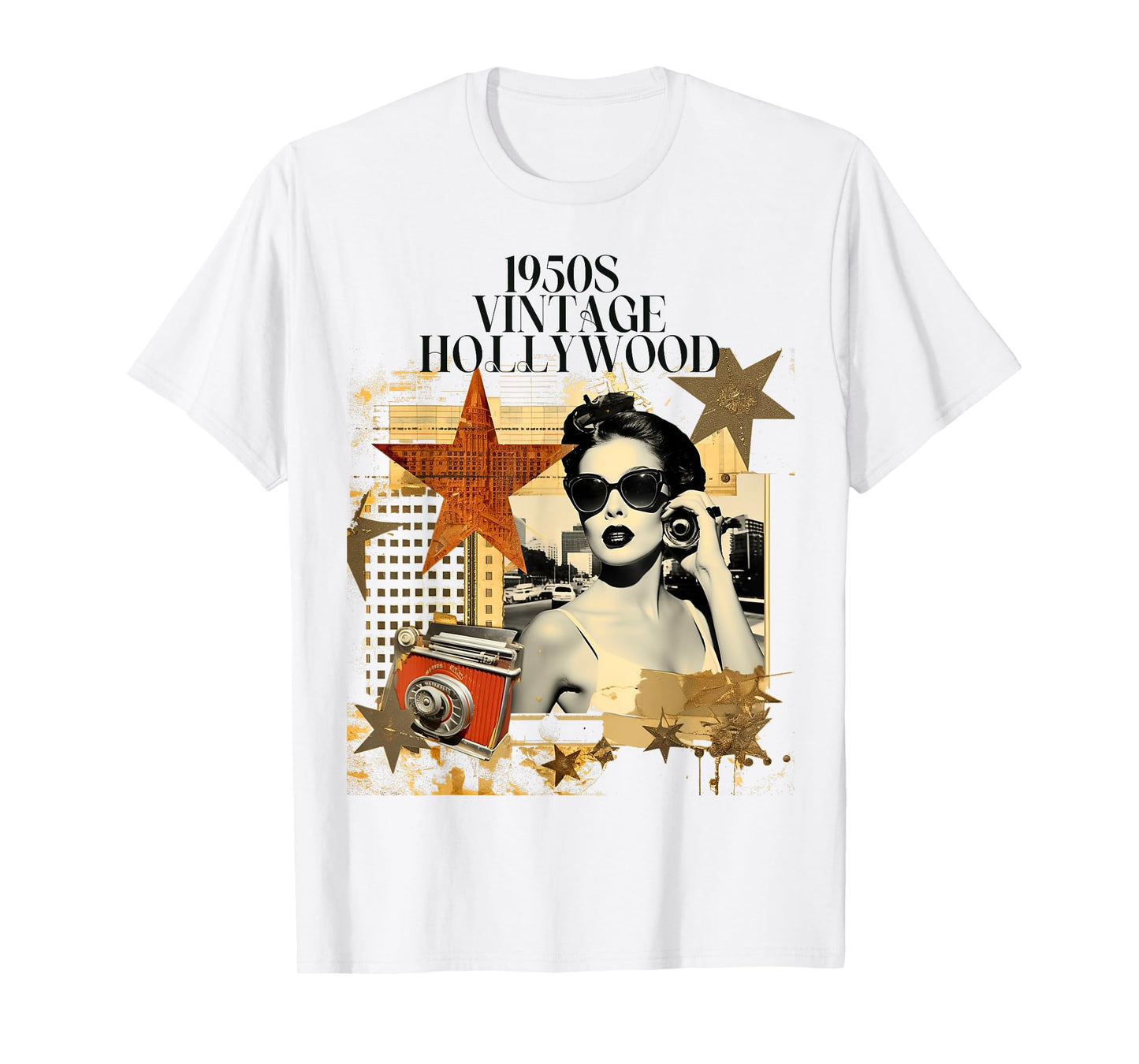 Retro Vintage Hollywood California Design T-Shirt