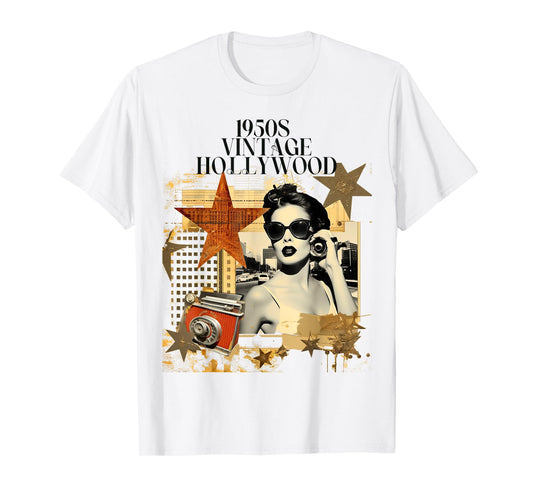 Retro Vintage Hollywood California Design T-Shirt
