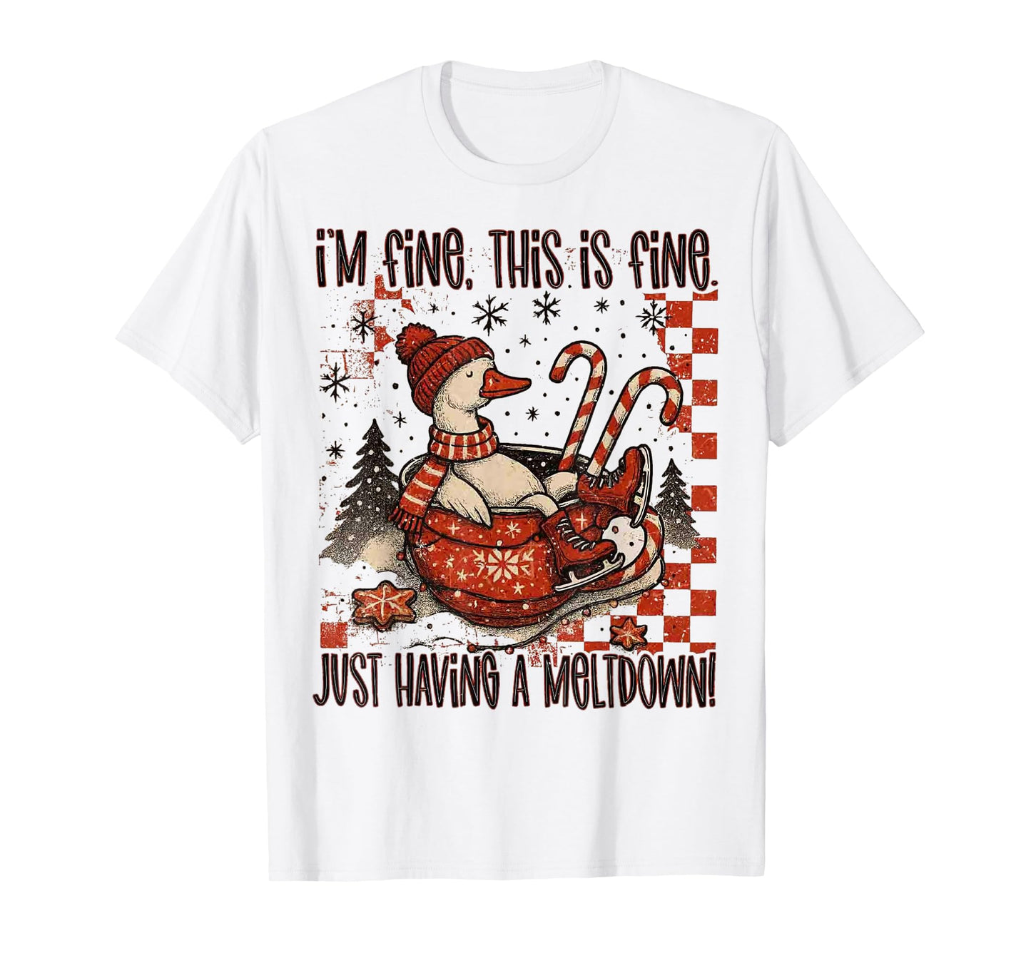 Christmas Goose Funny Just Having a Meltdown T-Shirt