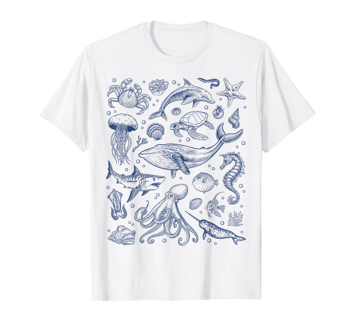 Ocean Life Sea Aesthetic Dolphin Beach 90s Vintage Graphic T-Shirt