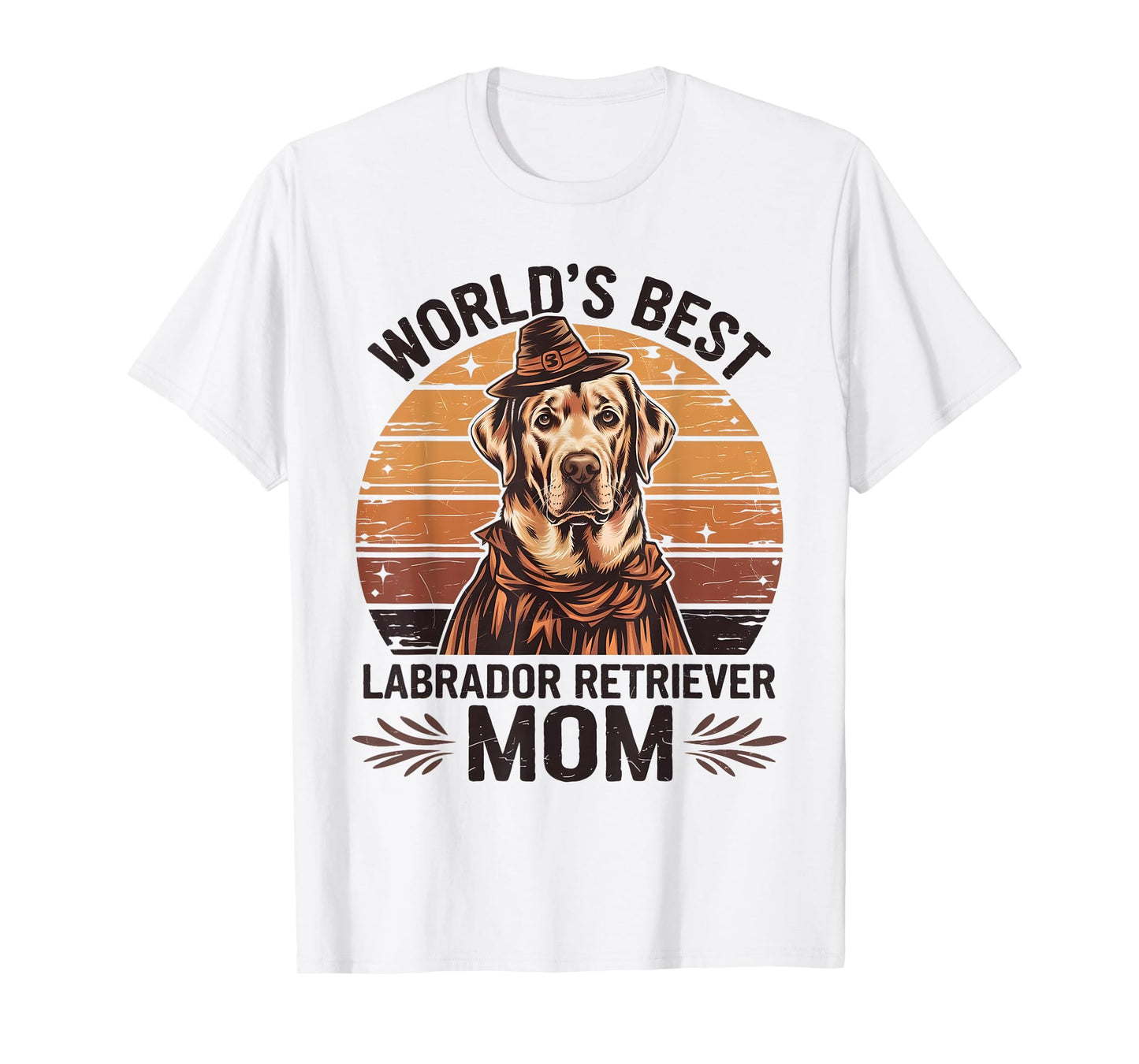 Vintage Halloween Dog World's Best Labrador Retriever Mom T-Shirt