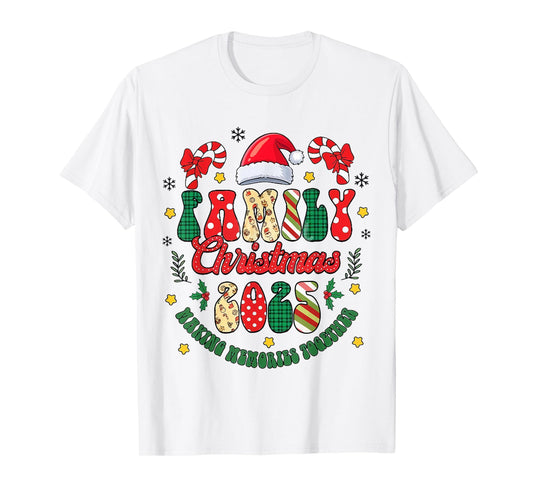 Family Christmas 2025 Santa Hat Matching Outfit Xmas Squad T-Shirt