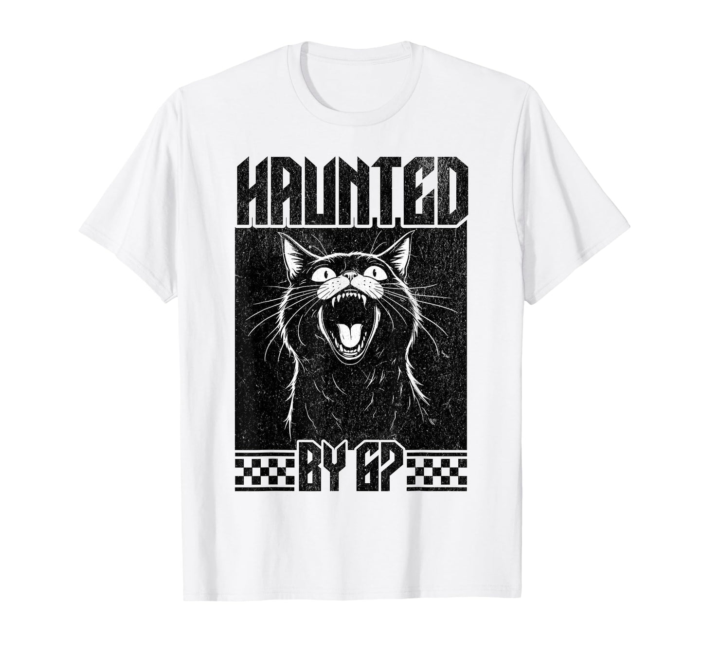 Haunted by 67 Angry Cat Black Meme Halloween Costume Spooky T-Shirt