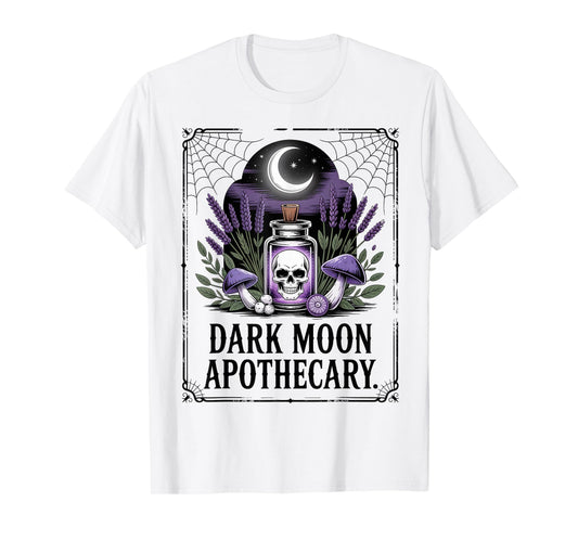 Dark Moon Apothecary Witchcraft Magic Alchemist Mushrooms T-Shirt