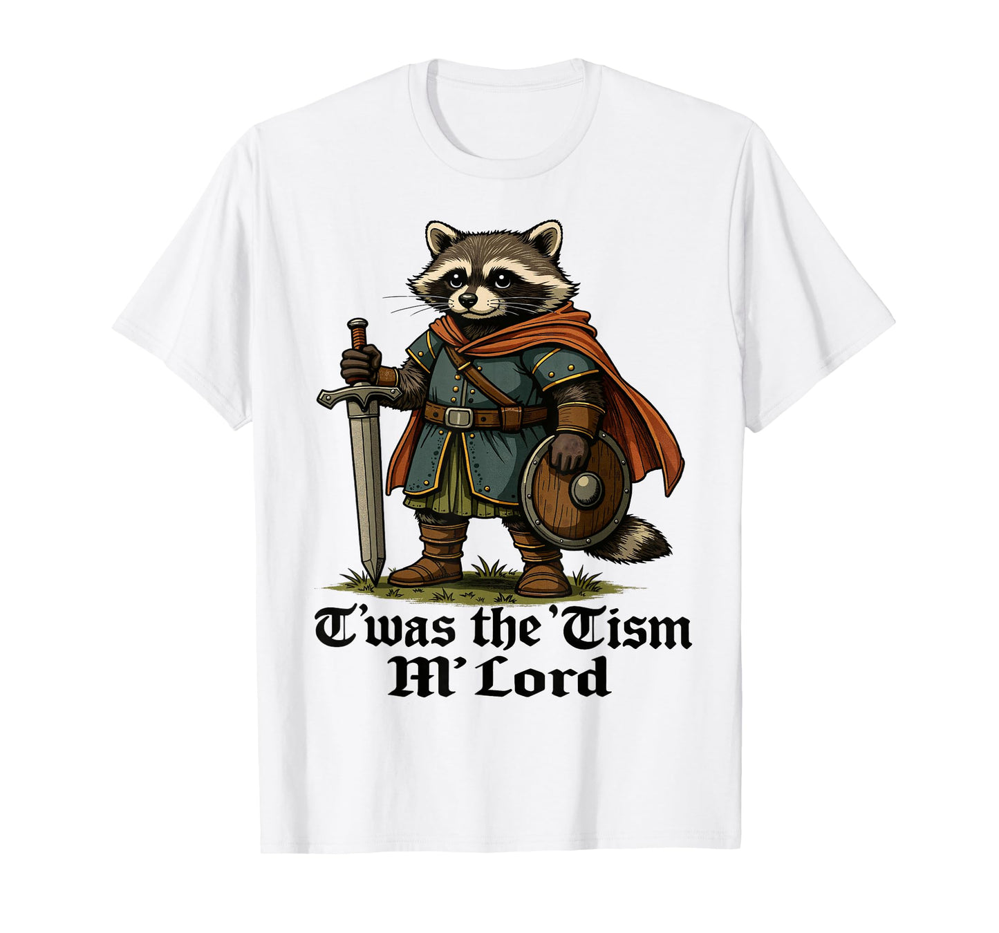 TWAS The Tism M Lord Funny Vintage Raccoon Graphic Autism T-Shirt