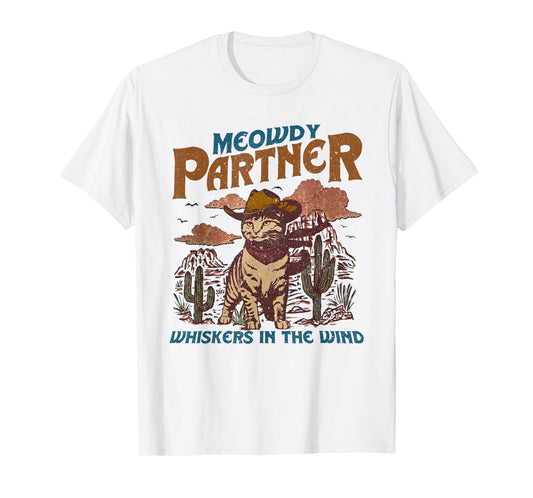 Meowdy Partner Cowboy Cat Vintage T-Shirt