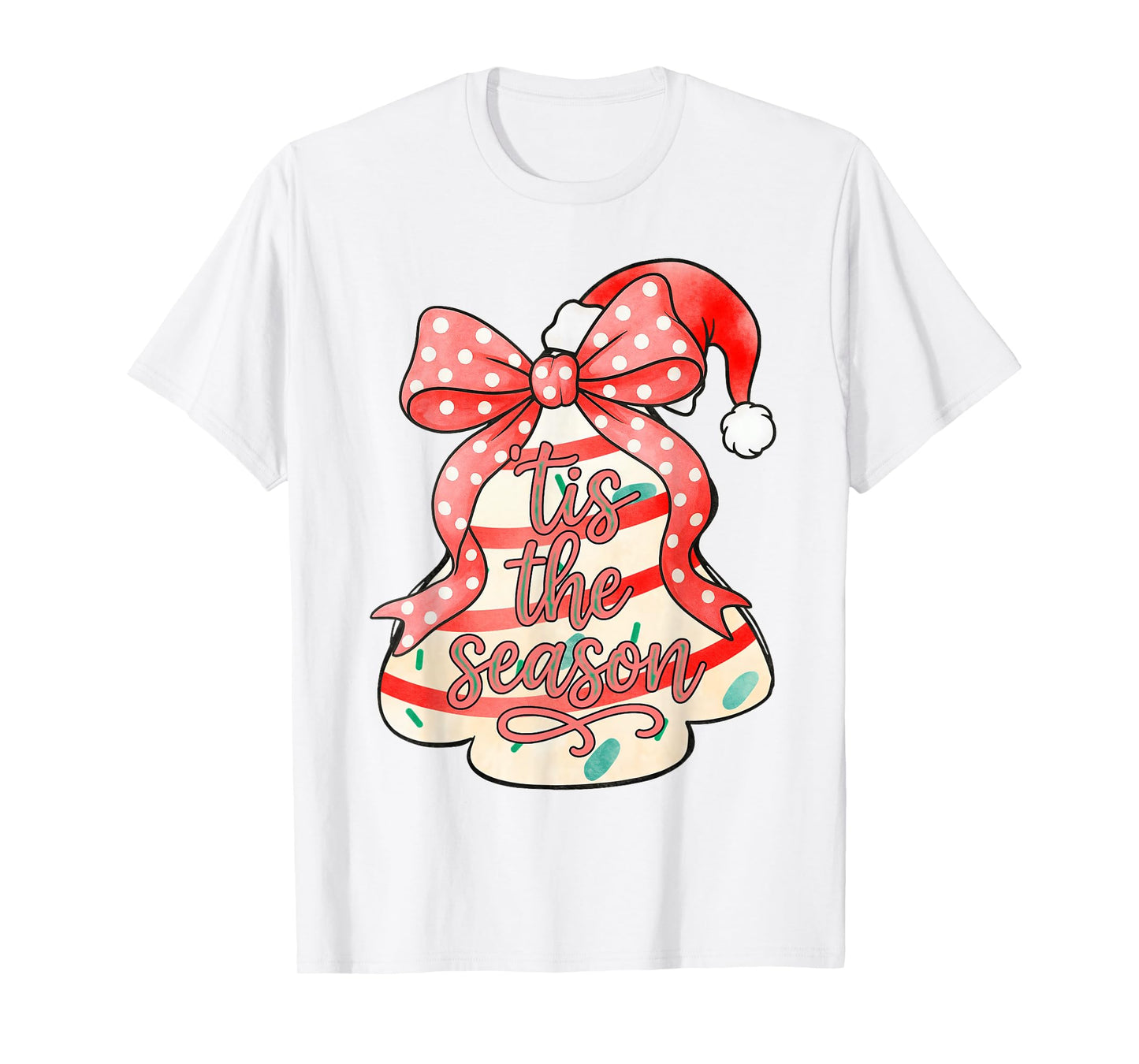 Christmas Xmas Vibes 'Tis The Season Coquette Holiday T-Shirt