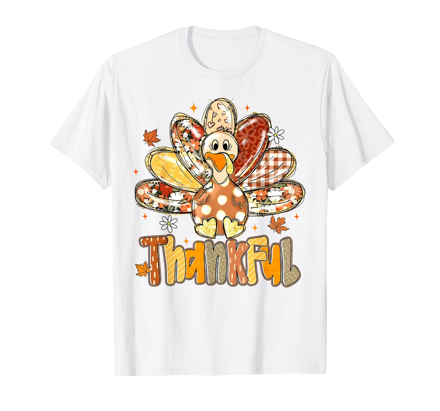 Thankful Thanksgiving Turkey Fall Autumn Men Women Kid T-Shirt