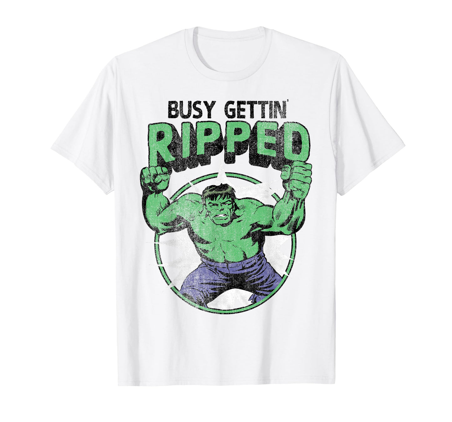 Marvel Hulk Busy Gettin Ripped Workout T-Shirt