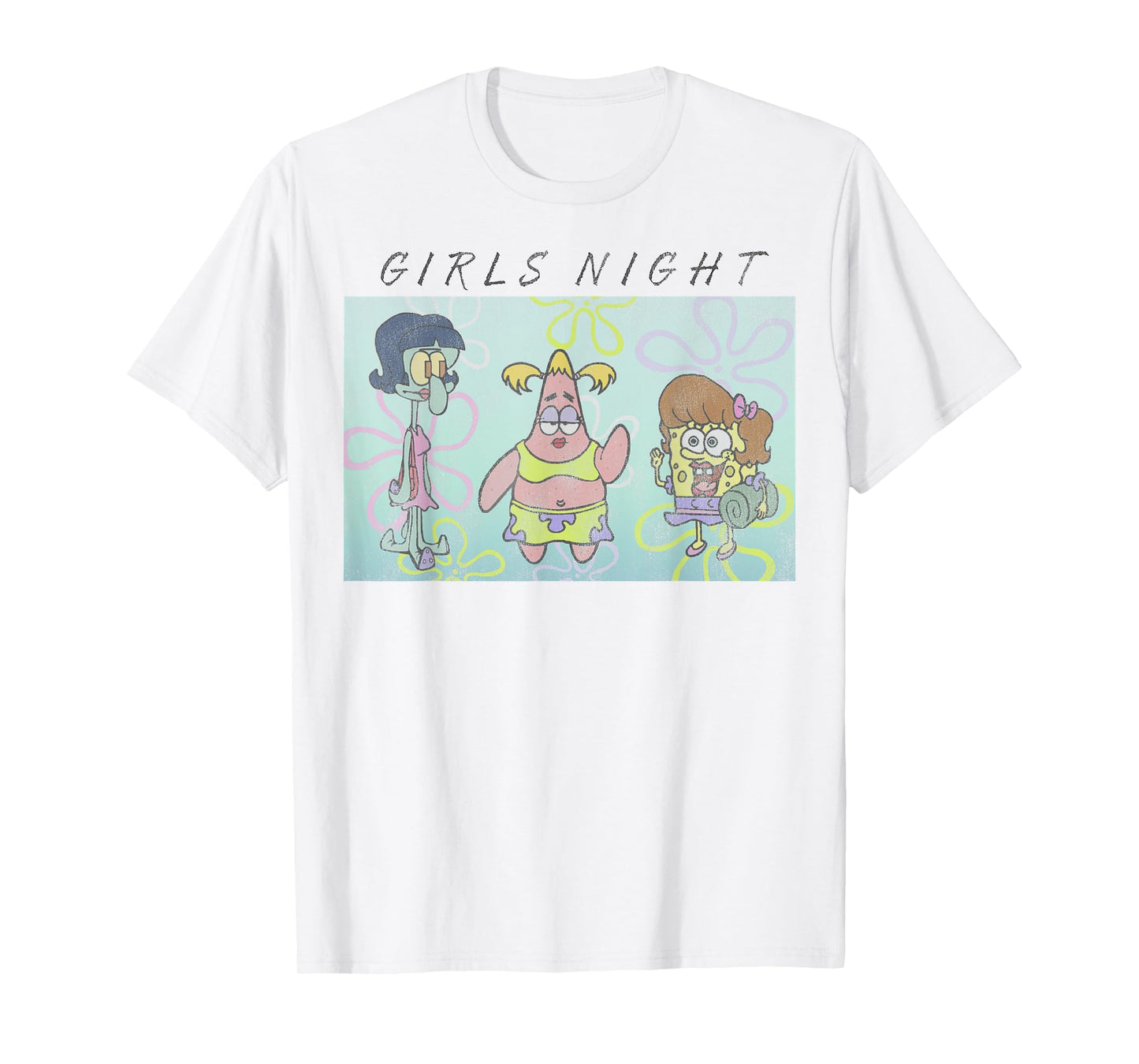 SpongeBob SquarePants Patrick Squidward Girls Night T-Shirt