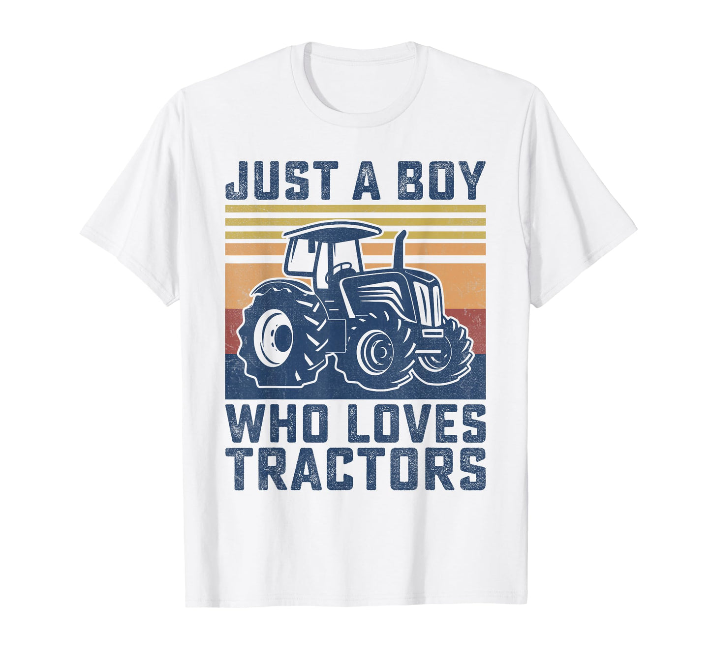 Kids Farm Just A Boy Who Loves Tractors Farmer Toddler Boys T-Shirt