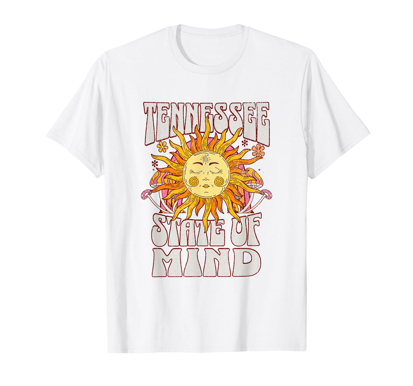 Retro Tennessee State Of Mind | Tennessee Lovers Distressed T-Shirt