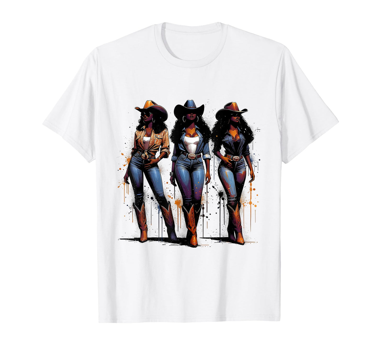 Melanin Rodeo Queen Black Cowgirl African American Western T-Shirt
