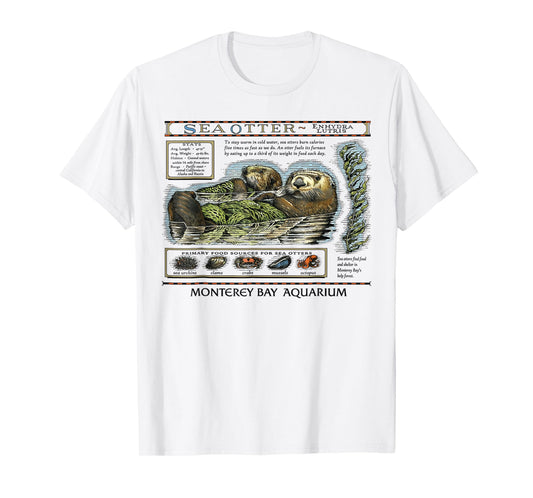 Sea Otter Monterey California 90's Aquarium Lover T-Shirt