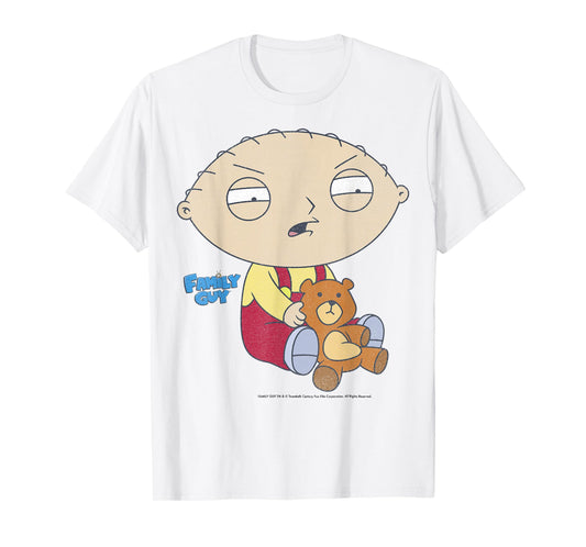 Family Guy Iconic Stewie Griffin Distressed Big Chest Poster T-Shirt