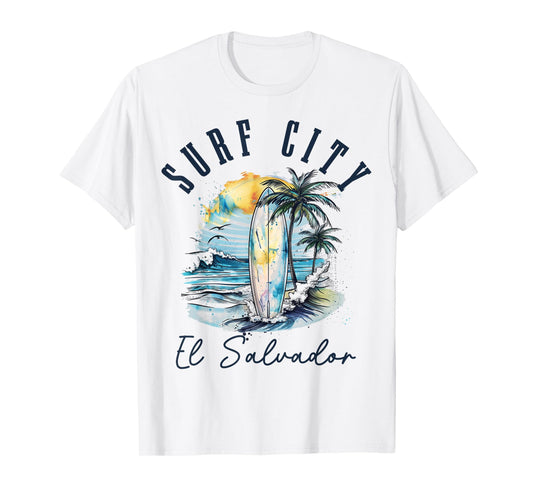 Surf City El Salvador Vintage Beach Surf Surfer T-Shirt