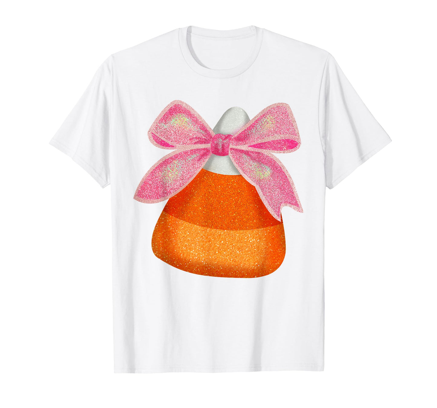 Coquette Bow Candy Corn Women Girls Kids Halloween Costume T-Shirt