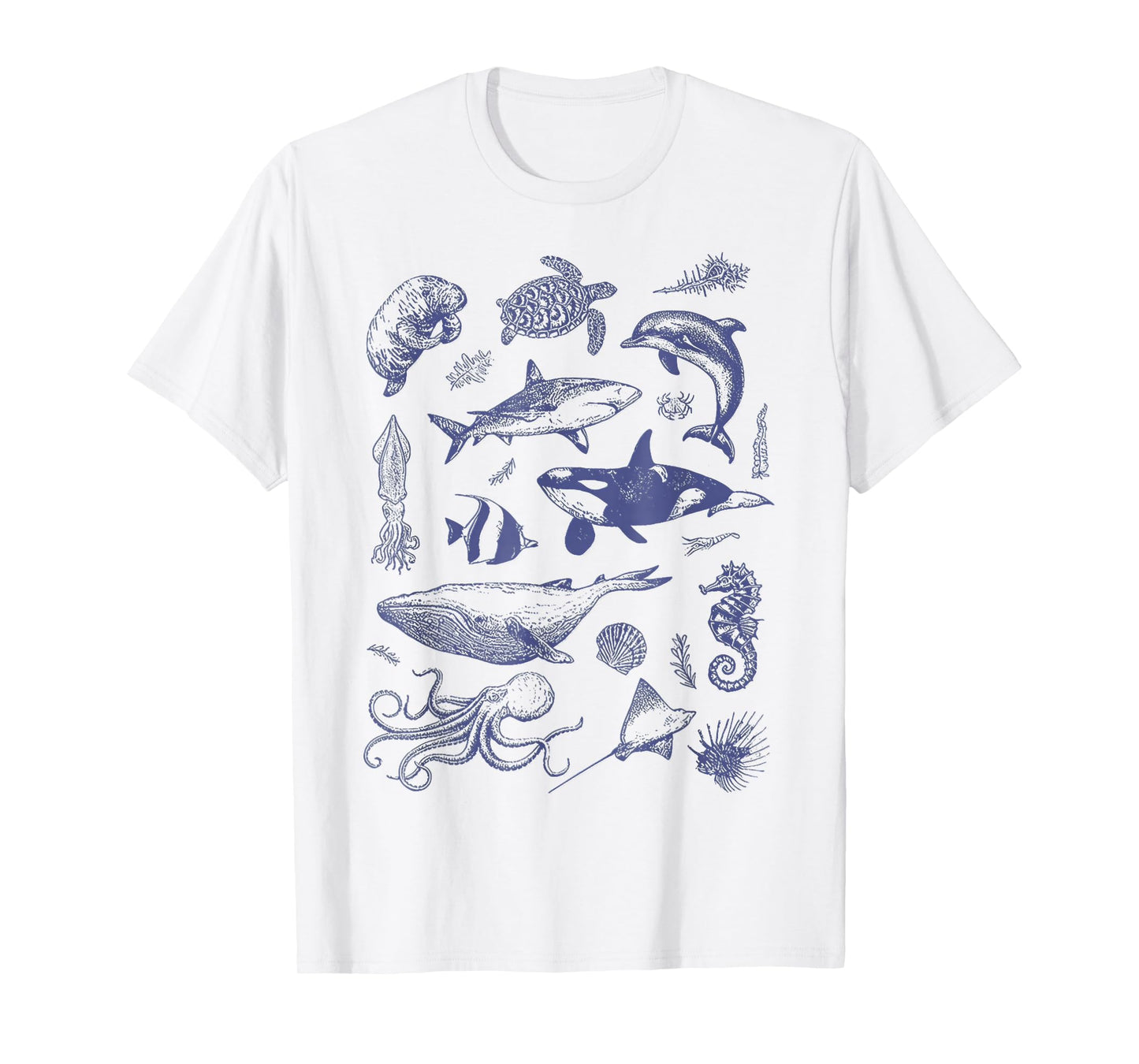 Vintage 90s Tattoo Sea Animal Ocean T-Shirt