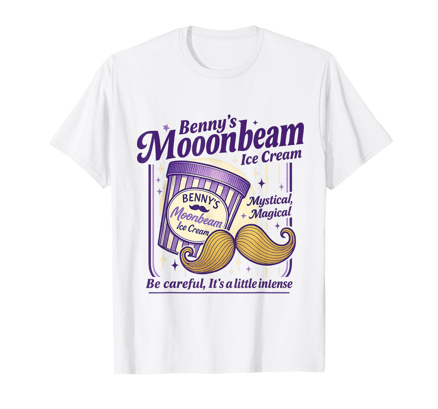 Vintage Moonbeam Ice Cream Truck Retro Double Scoop Popsicle T-Shirt
