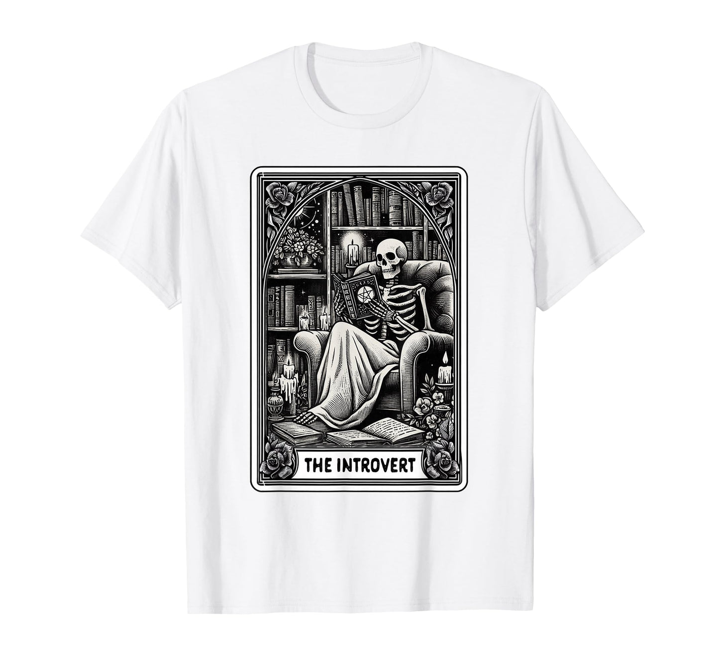 Witch Lover Reading Book Lover The Introvert Tarot Card T-Shirt