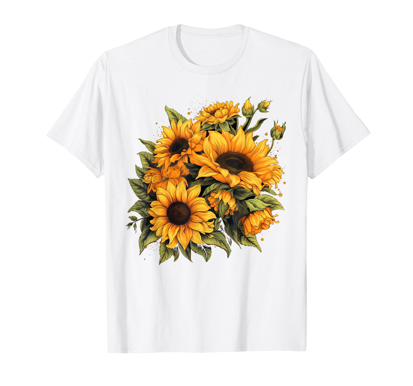 Yellow Sunflowers Cute summer flowers Floral Positivity T-Shirt for Men Women Girls Kids