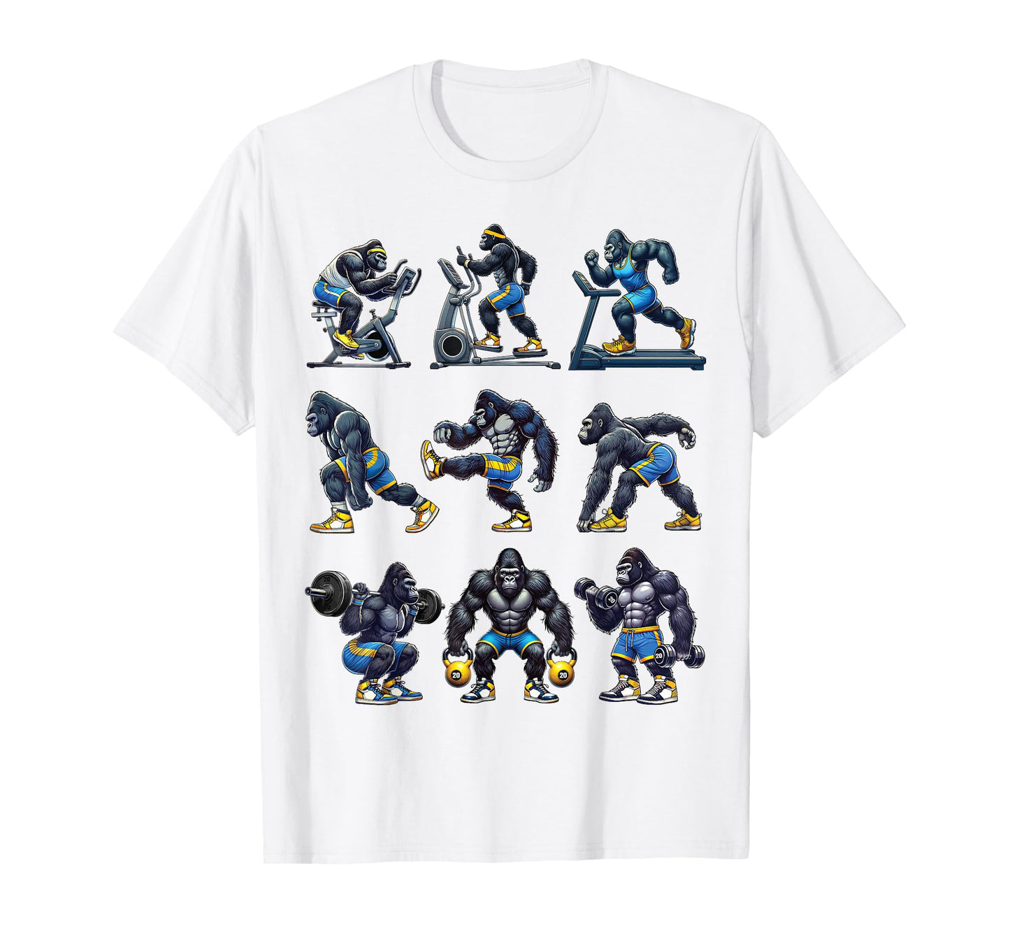 Gorilla Fitness Collection Gym Workout Weightlifting T-Shirt