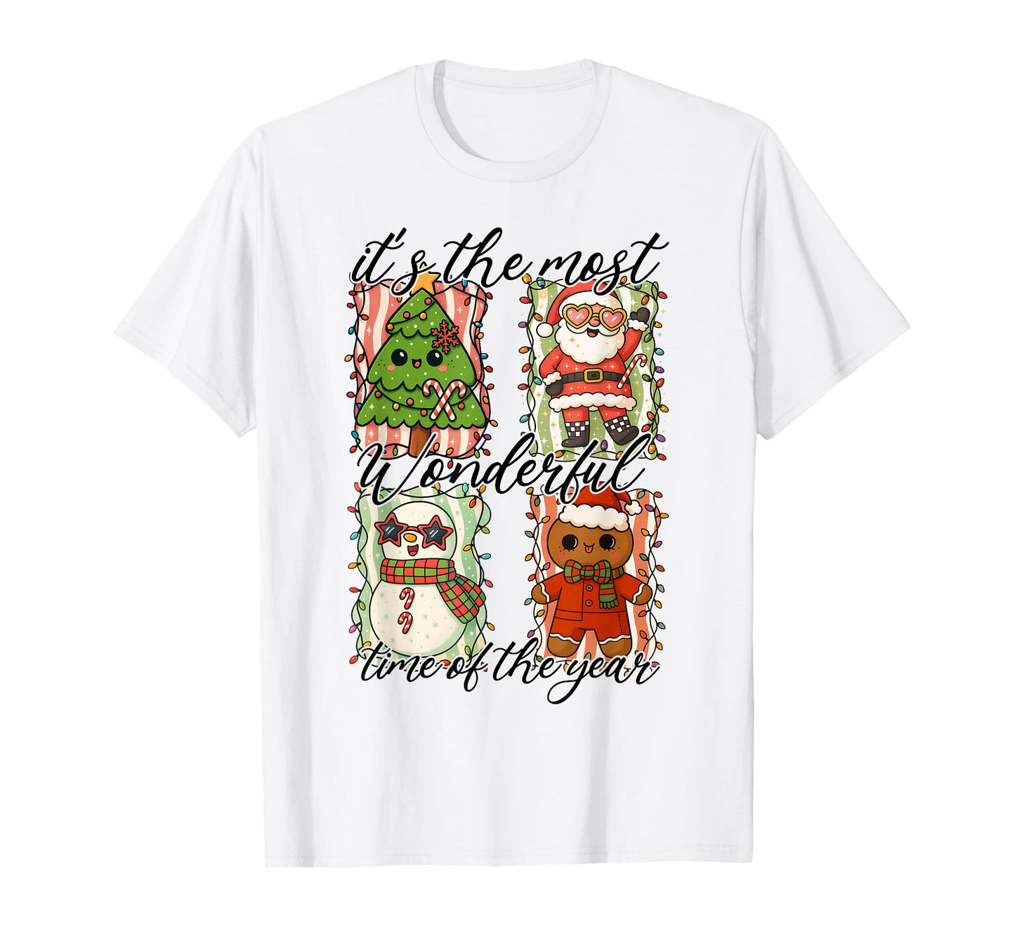 Retro Christmas Merry Christmas It's The Most Wonderful Time T-Shirt