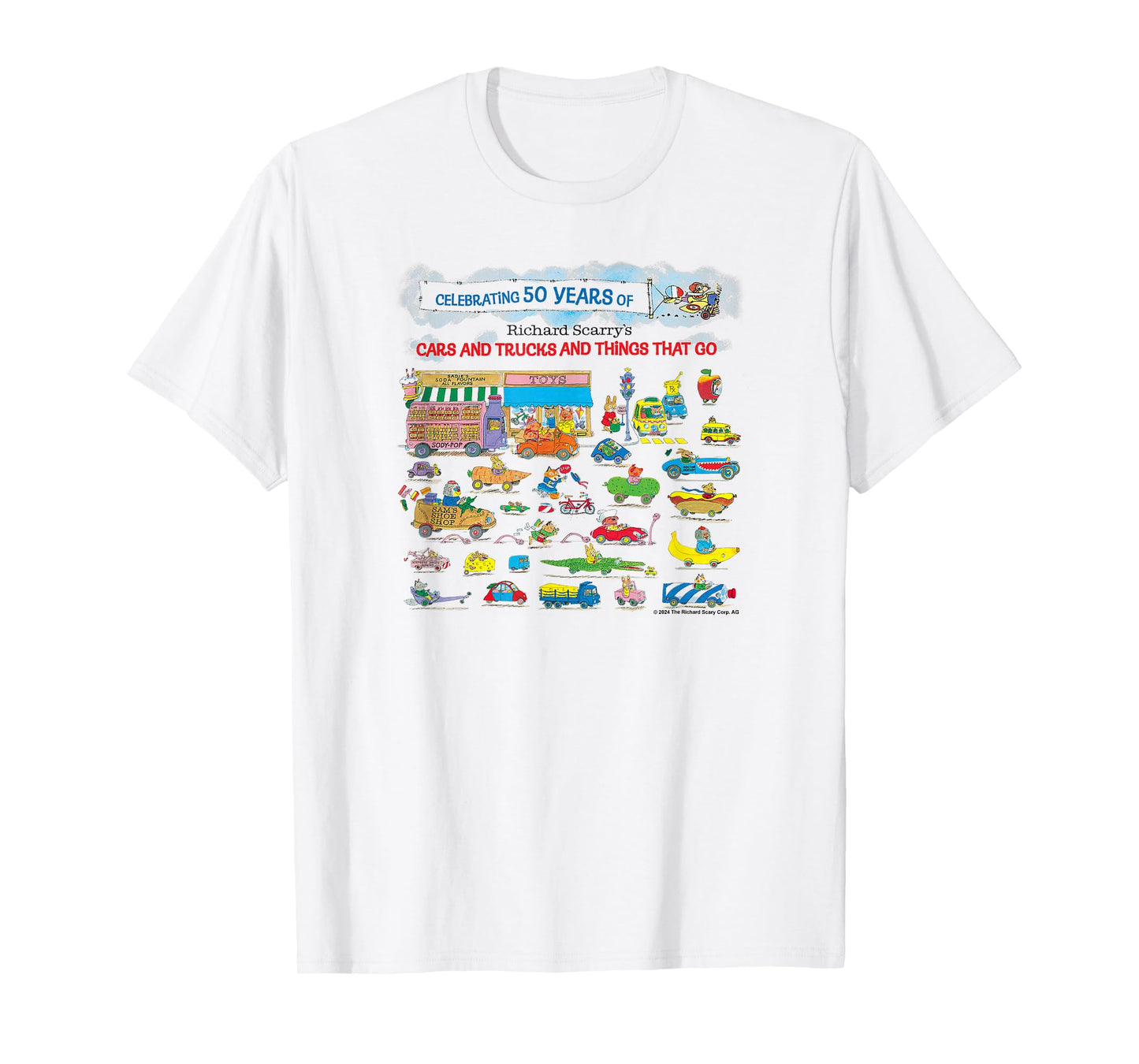 Richard Scarry 50 Year Banner T-Shirt