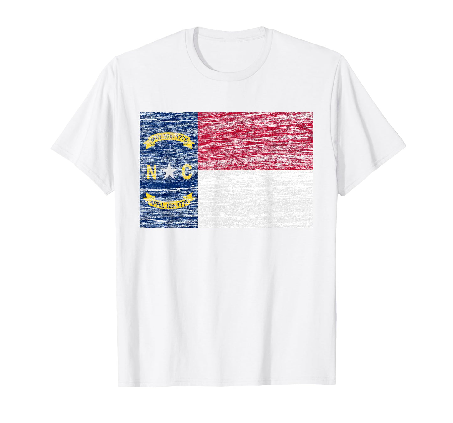 North Carolina State Flag Vintage Distressed T-Shirt NC T-Shirt
